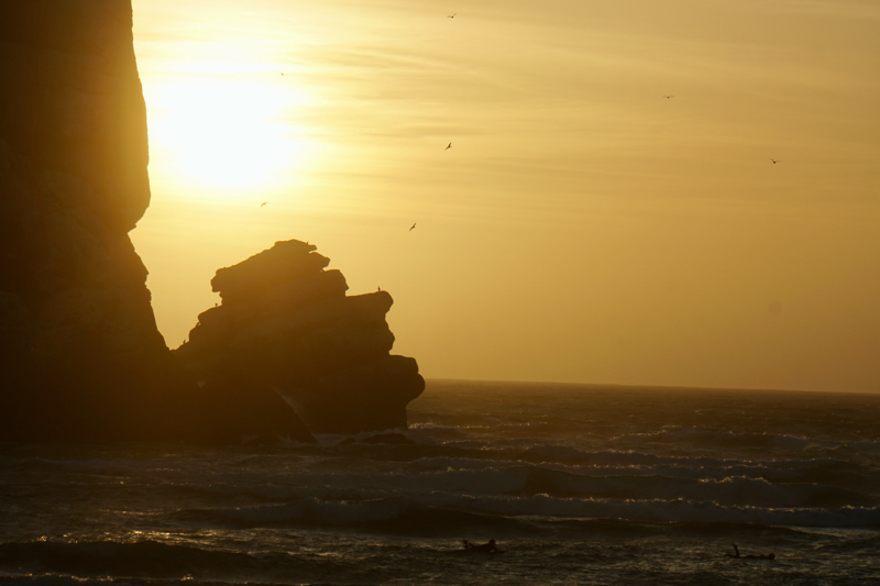 Morro Rock at Sunset